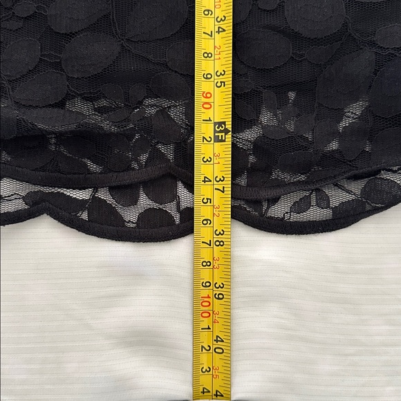 Garnet Hill Black Floral Lace Dress size 10 - Picture 11 of 12